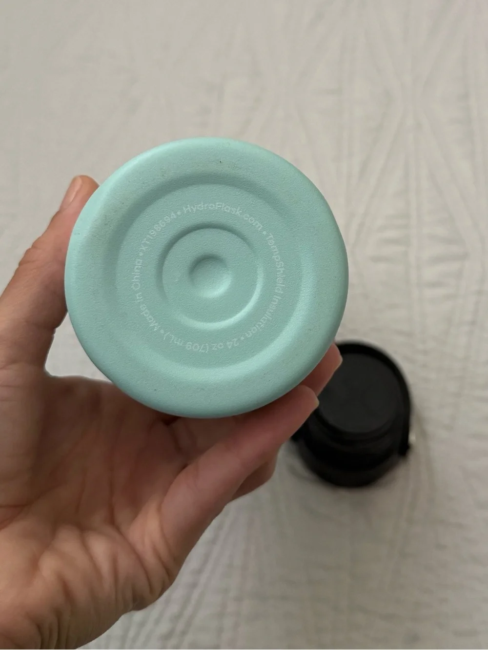 Hydro Flask Slim Bottle in Mint Teal with Black Cap